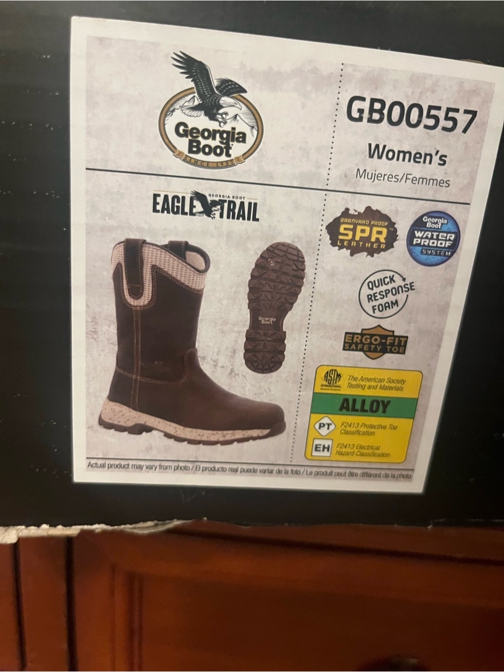 Georgia Boot Women's Brown and Tan Eagle Trail Heeled Work Boot
